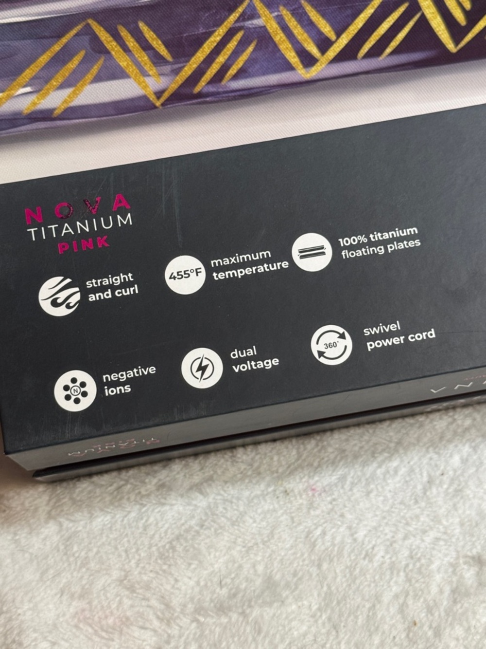 NIB Malina Nova Titanium Pink Hair Straightener - Picture 6 of 7